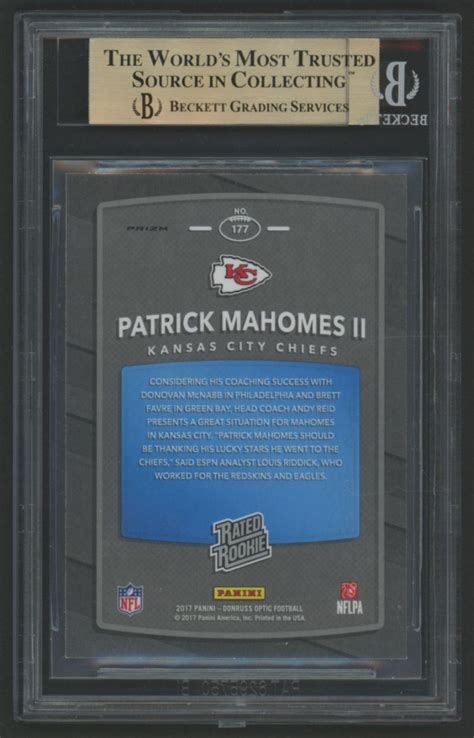 Patrick Mahomes Ii Donruss Optic Pink Rr Rc Bgs