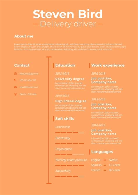 Free Resumes Templates To Design Wepik Page 8