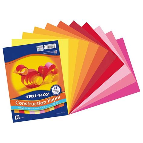 Tru Ray Construction Paper Warm Color Assortment 9 X 12 50 Sheets Tru Ray