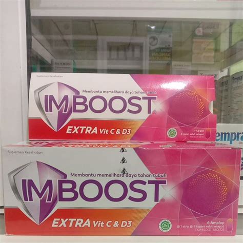 Jual Imboost Extra Vit C Dan D3 Strip Isi 8 Tablet Shopee Indonesia