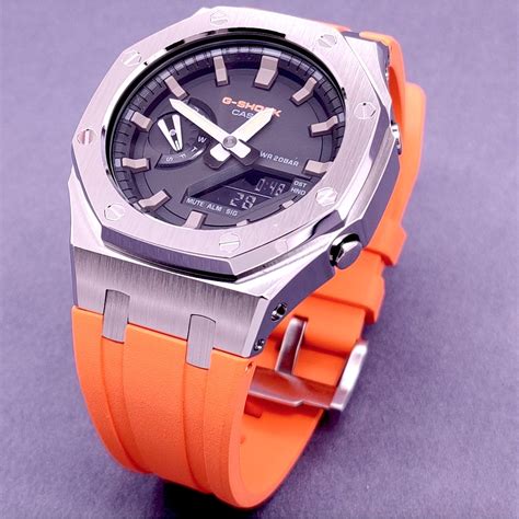 G Shock Custom Ga2100 Tmj Custom Ap Orange Black G Shock Ap Ga2100 Ap G