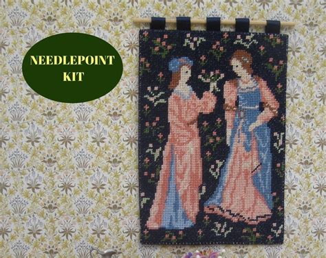 Miniature Wall Hanging Kit Petit Point Dollhouse Tapestry Etsy