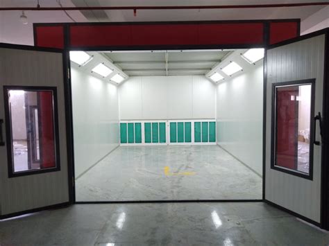 Red Dry Type Paint Booth Automation Grade Automatic Booth Size 8 M