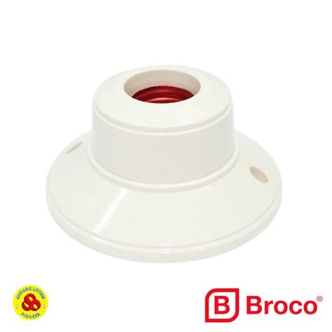 Jual Broco Fitting Lampu Plafon Bulat White E Ceiling Lamp