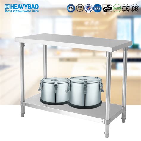 Heavybao 2 Tier Customized Restaurant Stainless Steel Kitchen Work