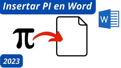 INSERTAR PI EN WORD EN 30 SEGUNDOS YouTube