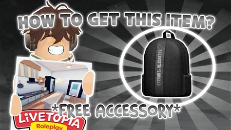 HOW TO GET Klossette X Eternos Backpack FOR FREE In Livetopia Roblox