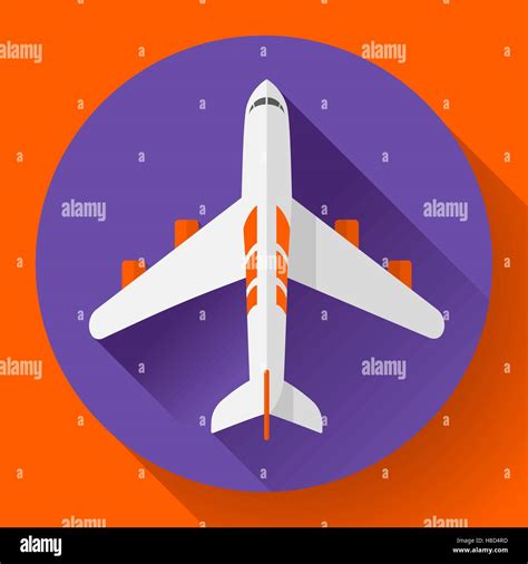 Airplane - vector icon illustration. Flat design style Stock Vector ...