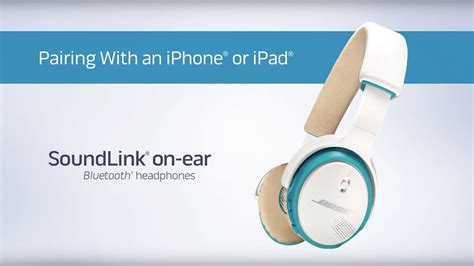 Bose Soundlink On Ear Pairing With Ios Devices Youtube