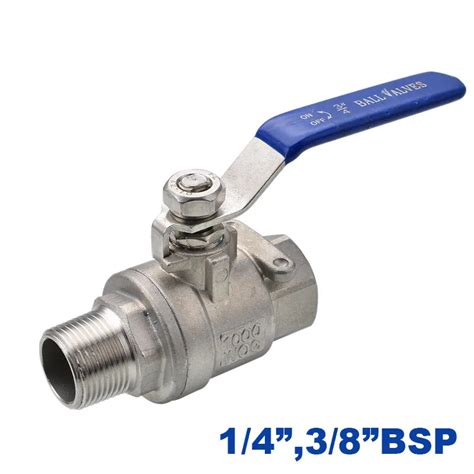 GOGOATC High Quality Type Two Ball Valve Stainless Steel DN8 DN10 1 4 3