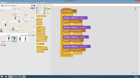 Scratch ejemplo de los semáforos YouTube