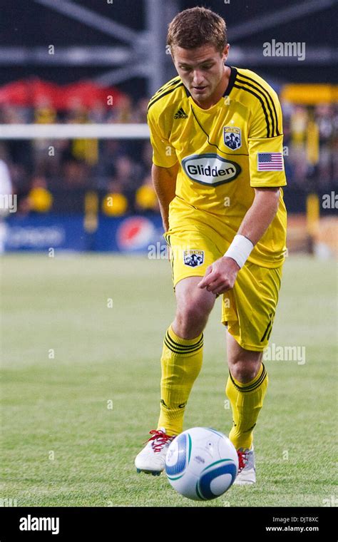 Crew forward Robbie Rogers (#18) during game action. The LA Galaxy ...