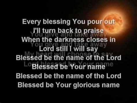 Blessed Be Your Name (worship video w/ lyrics) Chords - Chordify