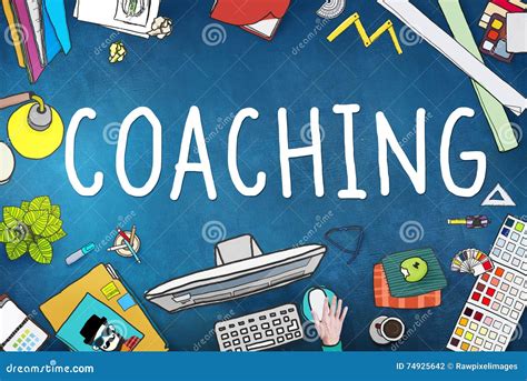 Coaching Training Mentor Teaching Coach Concept Stock Illustration