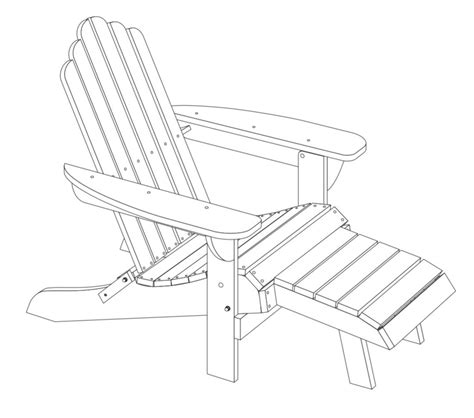 Adirondack Chair And Foot Stool Plans Etsy