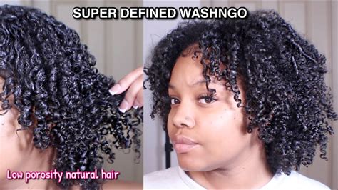 How To Super Defined Wash N Go On Short Natural Hair Low Porosity