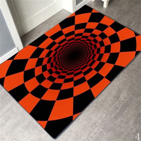 3D Luxury Rug Optical Illusion Non Slip Bathroom Living Room Floor Mat ...