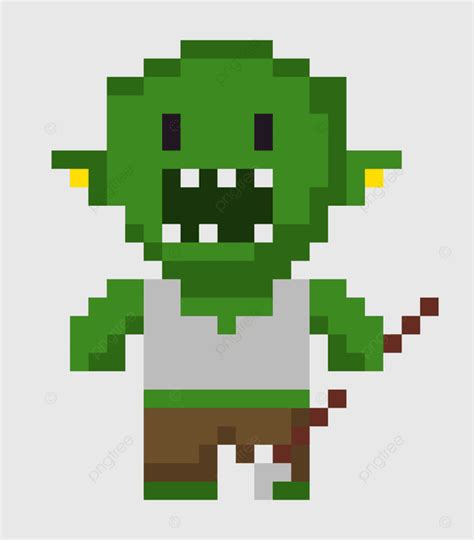 Zombie Monsters Vector Png Images Pixel Character Vector Zombie Monster Undead Dead Ghoulish