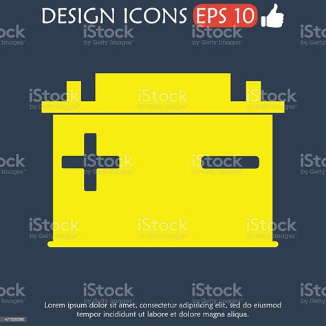 Car Battery Vector Icon Stock Illustration Download Image Now 2015