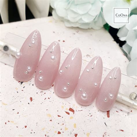 Jual Coona Foraminifera Blush Fake Nails Wedding Nails Press On Nails