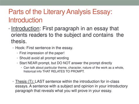 The Introduction To An Analytical Essay Should Telegraph