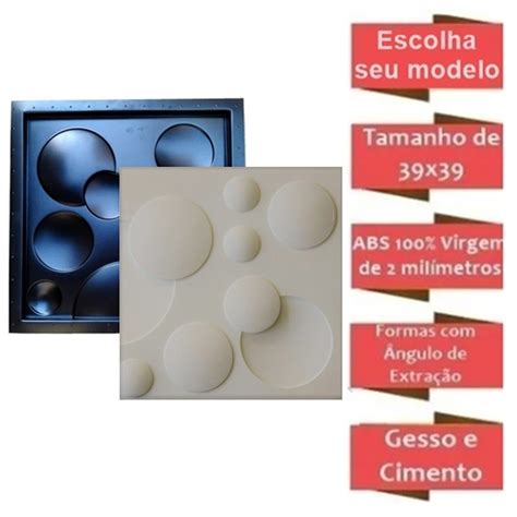 Forma Molde Pra Gesso 3D E Cimento ABS Modelo Bolhas Lunar Shopee Brasil