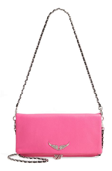 Zadig And Voltaire Rock Leather Convertible Clutch Nordstrom Leather