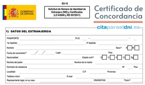 Certificado De Concordancia Cita Para El Dni