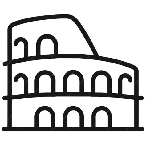 Premium Vector Coloseum Icon Outline