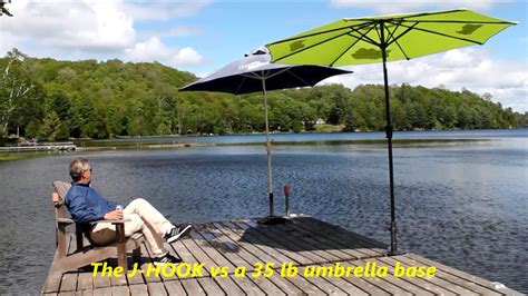 J Hook Portable Umbrella Base For Decks And Docks Vs A 35 And 70 Lb Free