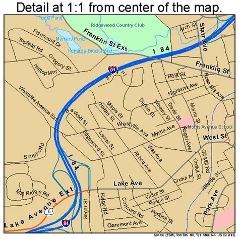 Danbury Connecticut Street Map 0918430