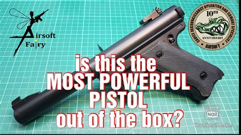 Most Powerful Airsoft Pistol I Ever Shoot Out Of The Box Airsoft Fairy