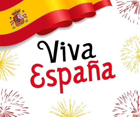 Viva Espa A Letras Larga Vida A Espa A Bandera De Texto En Espa Ol Y