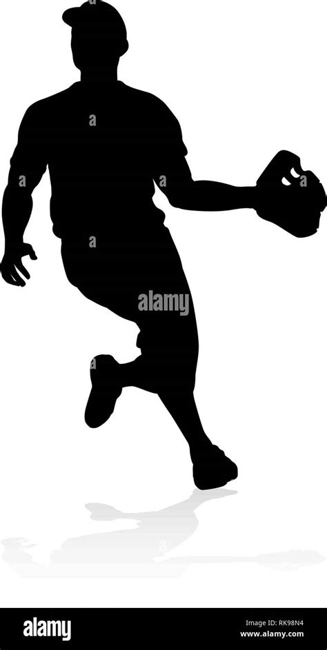 Softball Silhouetten Stock Vektorgrafiken Kaufen Alamy