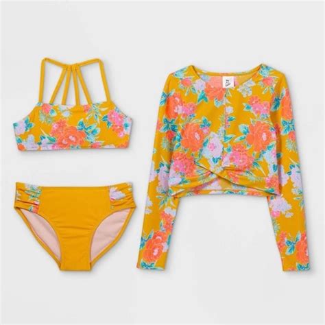 Art Class Swim Nwt Xsmall Girls Floral Print Pc Bikini Set Art Class Poshmark