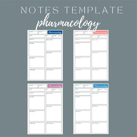 Pharmacology Notes Template Nursing School Goodnotes Pdf Notability