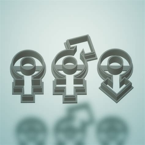 Archivo STL cortador de arcilla polimérica symbol sex Plan de impresora D para descargarCults