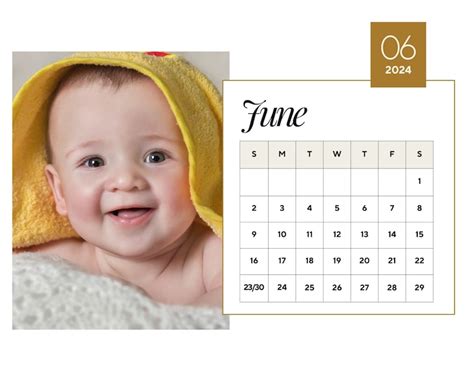 2024 Wall Calendar 2024 Baby Calendar 2024 Wall Calendar Printable 2024