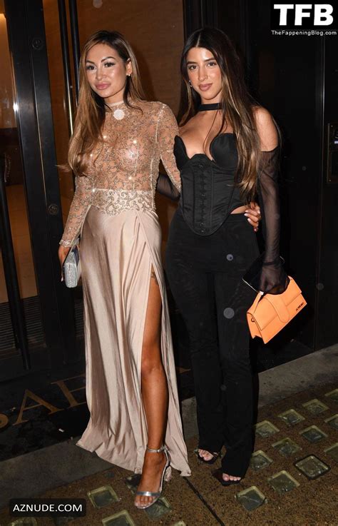 AJ Bunker Sexy Seen Showing Off Her Hot Body At The Visionary Honours Awards In London AZNude