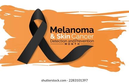 Melanoma Skin Cancer Detection Prevention Awareness Stock Vector