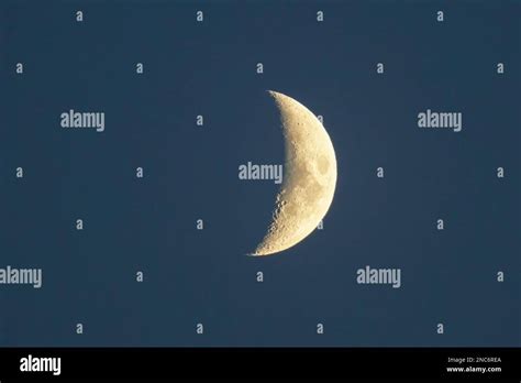 Waxing Crescent Moon Stock Photo Alamy