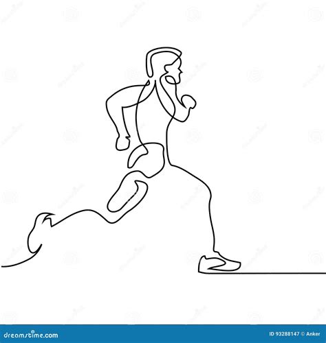 Sport Running People Cutout Flat Silhouette Cartoon Vector