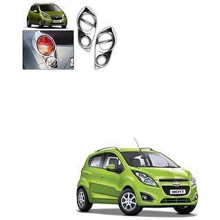 Buy Carsaaz Tail Light Chrome Molding For Chevrolet Beat Type Online