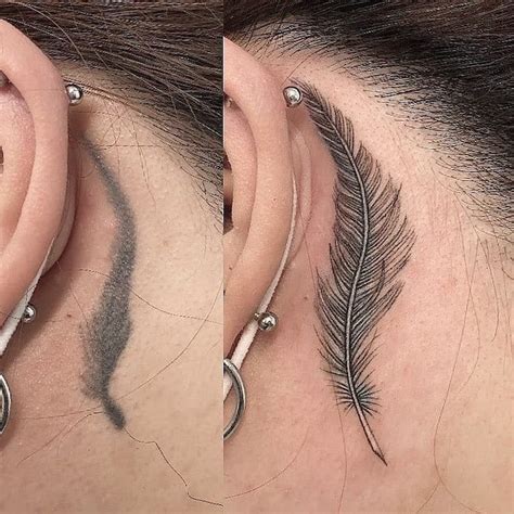 Share Feather Behind The Ear Tattoo Best In Cdgdbentre