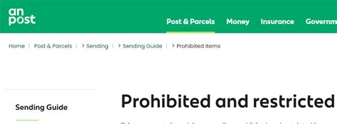 Prohibited And Restricted Items For An Post Easy Solution