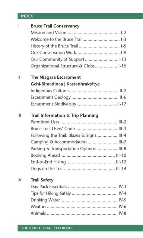 Bruce Trail Reference Guide Edition Bruce Trail Conservancy