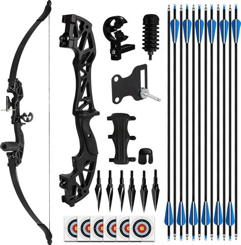 The7boX 40lb 53 Bogenschießen Set für Erwachsene Rechtshänder Recurve