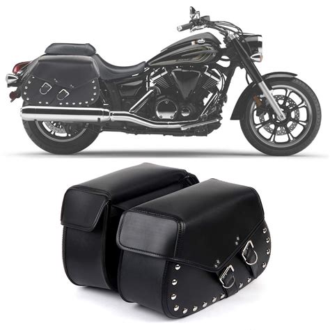 Buy 2PC Heavy Duty Waterproof Motorcycle Saddlebags 2 Strap Extra