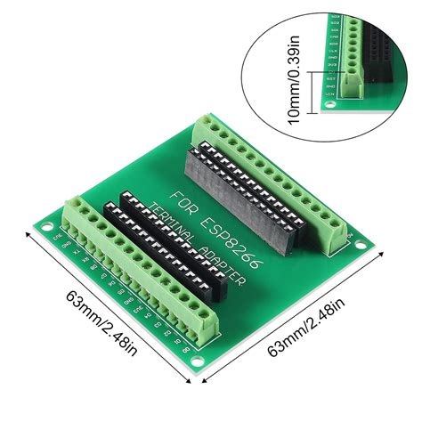 4Pcs ESP8266 Breakout Board GPIO 1 Into 2 Terminal Screw Board