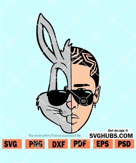 Bad Bunny SVG, El Conejo Malo SVG, bad bunny png, bad bunny clipart ...